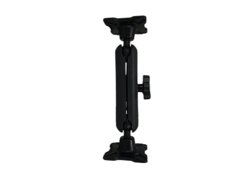 Dual Ball Mount with 1.50″ Knob-Style Long Housing, Two Long VESA 75 Plates