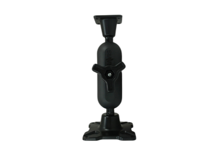 Dual Ball Mount with 1.50″ Knob-Style Standard Housing Mount with One Long AMPS Plate & One Long VESA 75 Plate