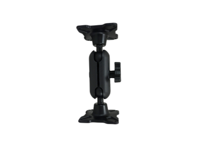 Dual Ball Mount with 1.50″ Knob-Style Standard Housing, Two Long Stem VESA 75 Plates