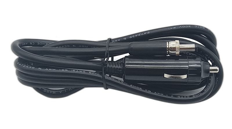 Replacement Power Cable for Rugged USB-C Port Replication Hub with Threaded Power Connector & Cigarette Lighter Plug
