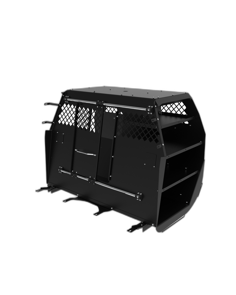 Standard K9 Transport System With Side Door Storage For 2021-2025 Chevrolet Silverado – Black