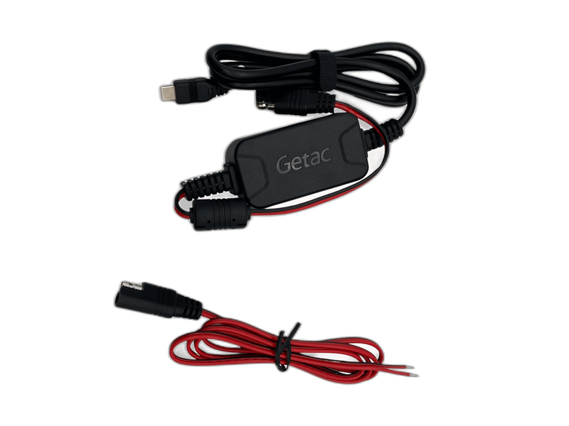 65W Getac USBC DC Power Supply with a Straight USBC Connector and Cigarette Plug Input Cable