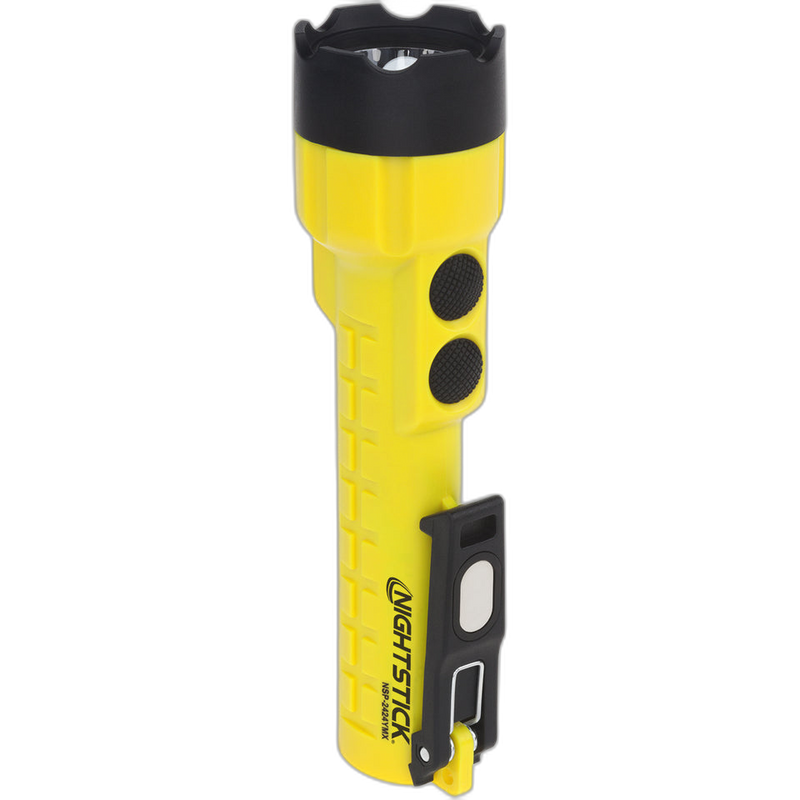 NSP-2424YMX: Dual-Light Flashlight w/Dual Magnets - 3 AA