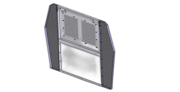 Front Partition With Emergency Exit Hatch for Chevrolet Vans