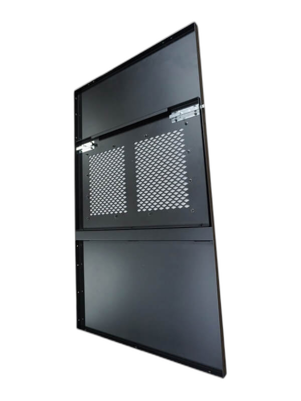 Front partition for 2015-2025 Ford Transit window van with medium roof and side sliding door