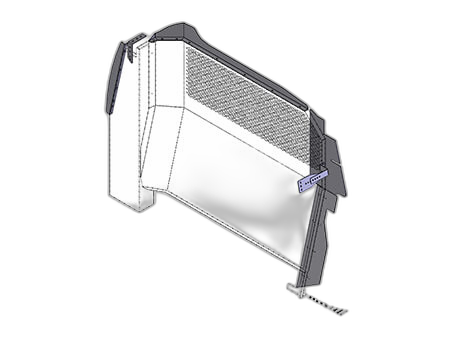 Middle partition filler panel Mounting kit for 2008-2025 Chevrolet Savana G-Series van with dual side doors used with p/n: P-MID-1 middle partition