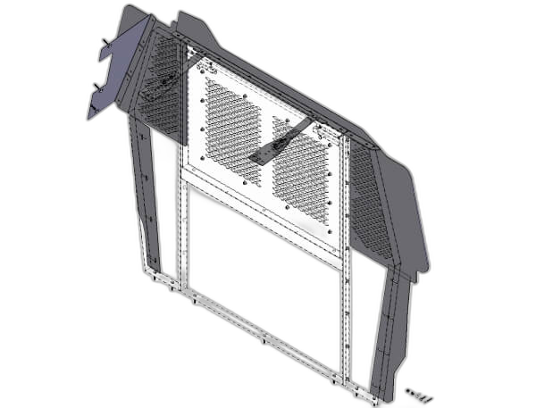 Front partition filler panel Mounting kit for 2008-2025 Chevrolet Savana G-Series van with sliding doors