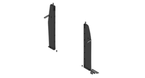 Rear Partition Filler Panel Mounting Kit for 1997-2025 Chevrolet Savana G-Series Van with dual side or sliding side doors used with p/n: P-REAR-1