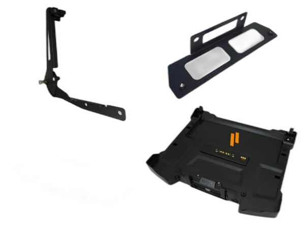 Package – Docking Station For Getac S410 Notebook With Triple Pass-Thru Antenna Connections, Power Supply Mounting Bracket & Screen Support