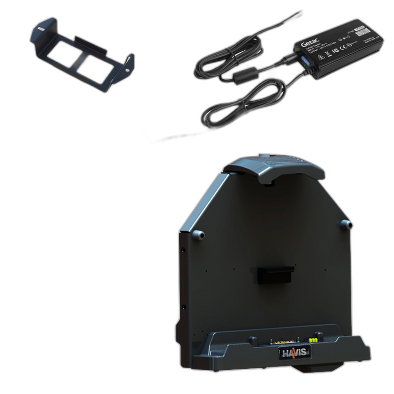 Package – Docking Station For Getac A140 Rugged Tablet With External Power Supply with Bare Wire & Power Supply Mounting Bracket