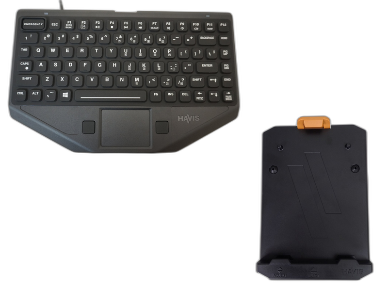 Package – Rugged Keyboard With Mount (Includes Emergency Key)