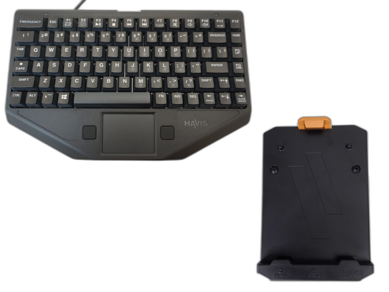 Package – Rugged Chiclet Style Keyboard With Mount (Includes Emergency Key)