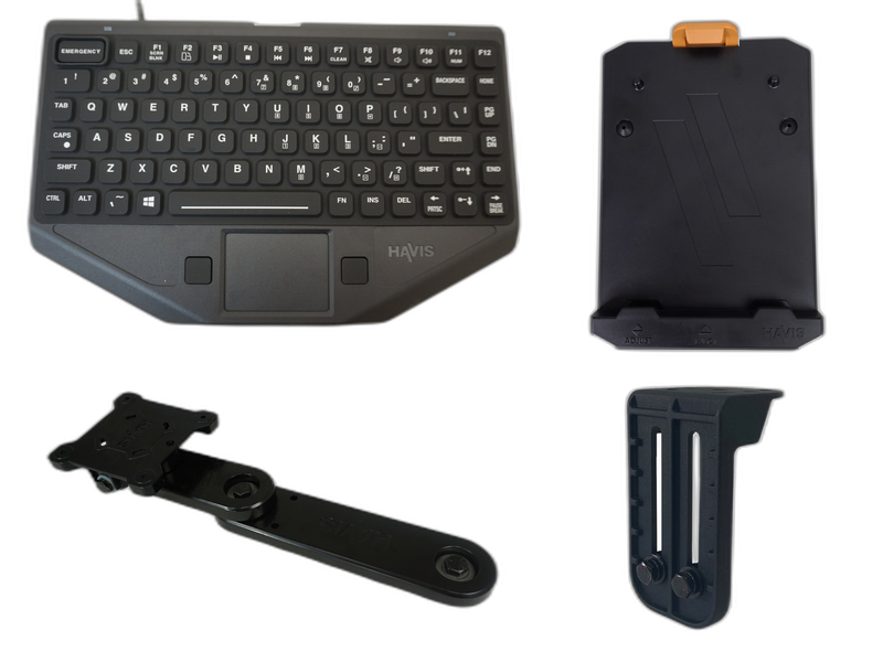 Premium Package – Rugged Keyboard With Mount (Includes Emergency Key)