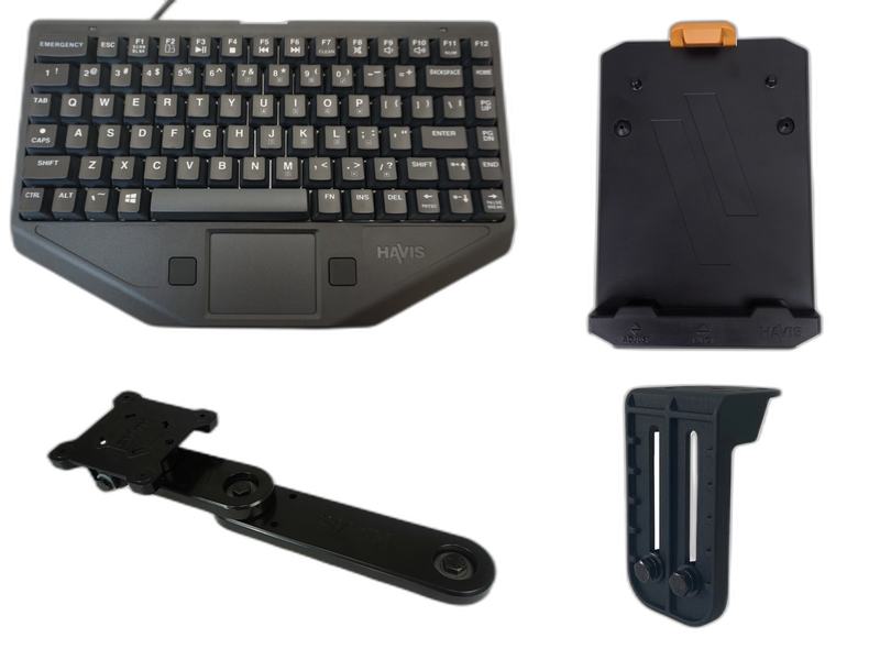Premium Package – Rugged Chiclet Style Keyboard With Mount (Includes Emergency Key)
