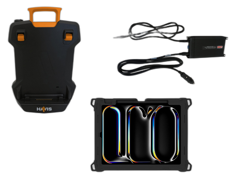 Package – DS-TAB-401 Docking Station, TC-402 Tablet Case, and LPS-184 DC Power Supply for Apple
