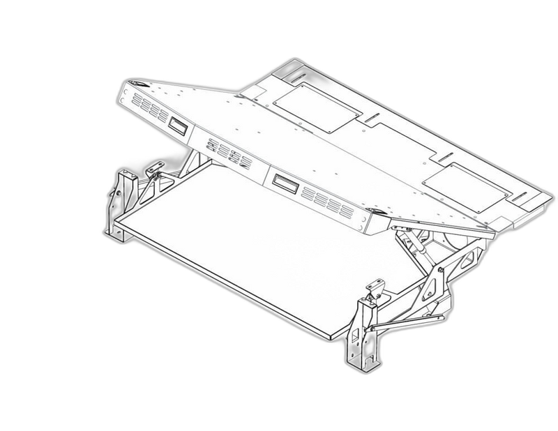 Premium Package – Raised Fold-Up Equipment Tray & Cargo Plate with 200 lbs Lift Struts for 2020-2025 Ford Interceptor Utility