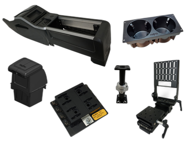 Premium Package – 2024-2025 Chevrolet Blazer EV PPV VSX Console with Front Printer Mount Or Integrated Storage Bin for Tablet Docking Stations