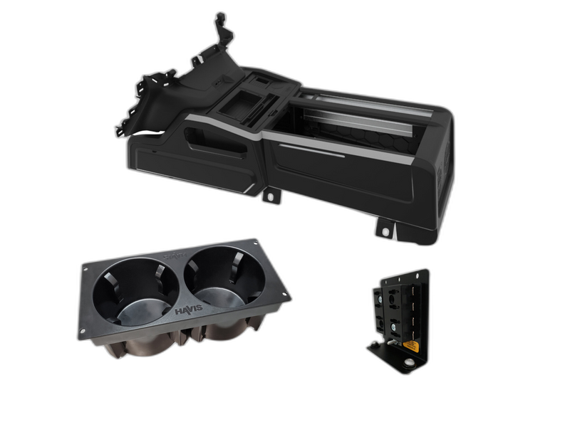 Package – Wide VSX Console with Front Printer Mount, Cup Holder and Fuse Block for 2025 Chevrolet Tahoe PPV & SSV