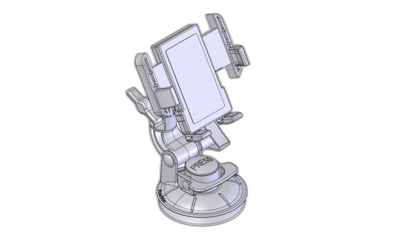 Standard Universal Rugged Phone Cradle & Industrial Strength Suction Cup Mount