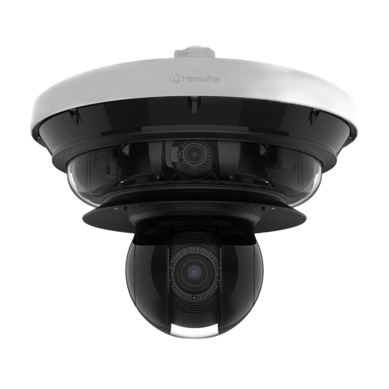 PNM-C34404RQPZ - 5 CH, AI, IR, PTRZ Multi-directional outdoor camera with PTZ / 4K x 4 PTRZ + 2MP 40x PTZ