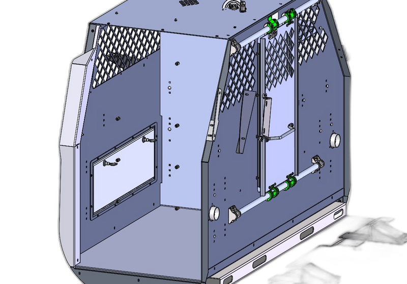 Prisoner & K9 Transport Locking Access Panel Under-Bench Storage Option for 2017-2025 Ford F-Series – Black
