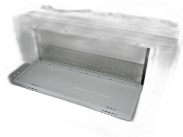 Prisoner & K9 Transport Locking Access Panel Under-Bench Storage Option for 2017-2025 Ford F-Series – White
