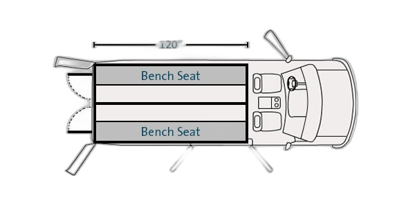 Prisoner Transport Insert For 2007-2025 Chevrolet Express G-Series 2500/3500 Extended Length 155″ WB Cargo Van - 2 Compartment(s)