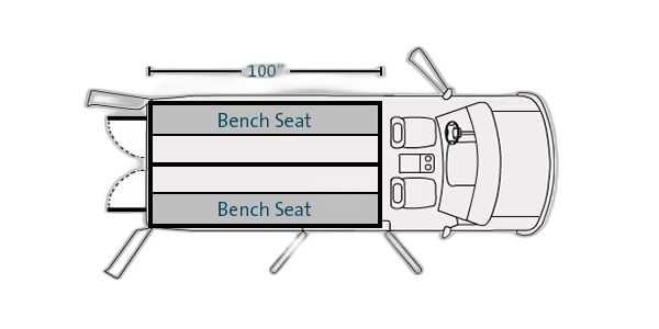 Prisoner Transport Insert For 2015-2025 Ford Transit Low Roof Standard Length 130″ WB Cargo Van - 2 Compartment(s)