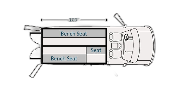 Prisoner Transport Insert For 2015-2025 Ford Transit Low Roof Standard Length 130″ WB Cargo Van - 3 Compartment(s)