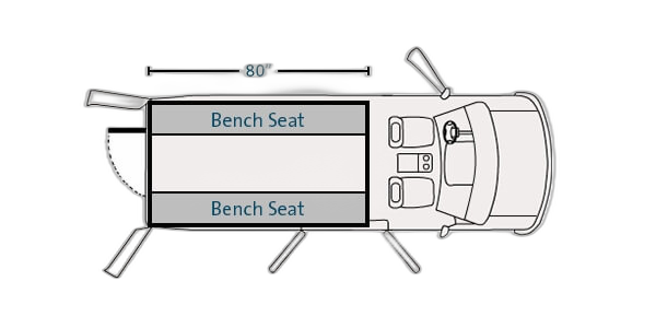 Prisoner Transport Insert For 2015-2025 Ford Transit Low Roof Standard Length 130″ or 148″ WB Cargo Van