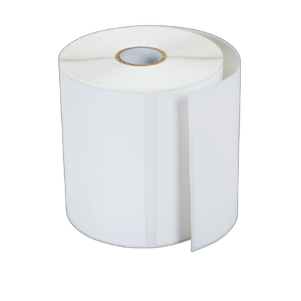2.5in x 4in White Premium Direct Thermal Label, Die-Cut Roll with Gap