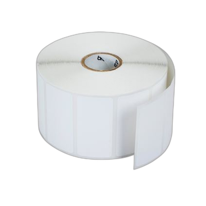 1.5in x 1.5in White Standard Direct Thermal Perforated Labels, Die-Cut Roll