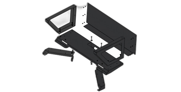 Raised Modular Storage Drawer Mount for 2020-2025 Ford Interceptor Utility
