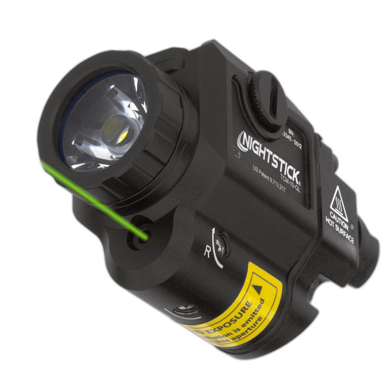 TCM-10-GL: Compact Weapon-Mounted Light w/Green Laser