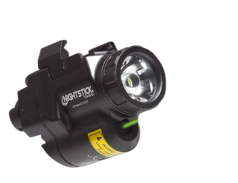 TCM-5B-GL: Subcompact Weapon-Mounted Light for Narrow Rail Handguns w/Green Laser
