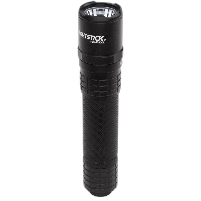 USB-558XL: USB Rechargeable Tactical Flashlight - Black