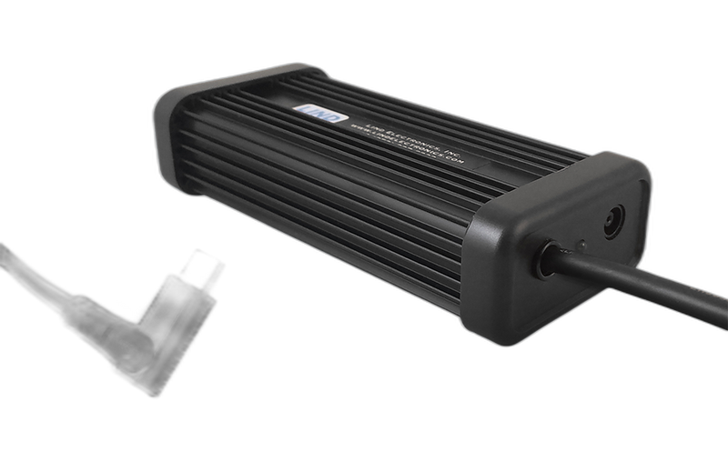 LIND Power Adapter: Input 12-32VDC Bare Wire – Output 60W USB-C Right Angle 72