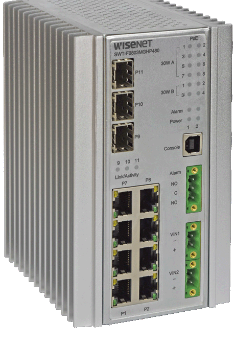SWT-F11MGHP - 11 Port Hardened Managed Megabit Ethernet Switch with 60W PoE (L)